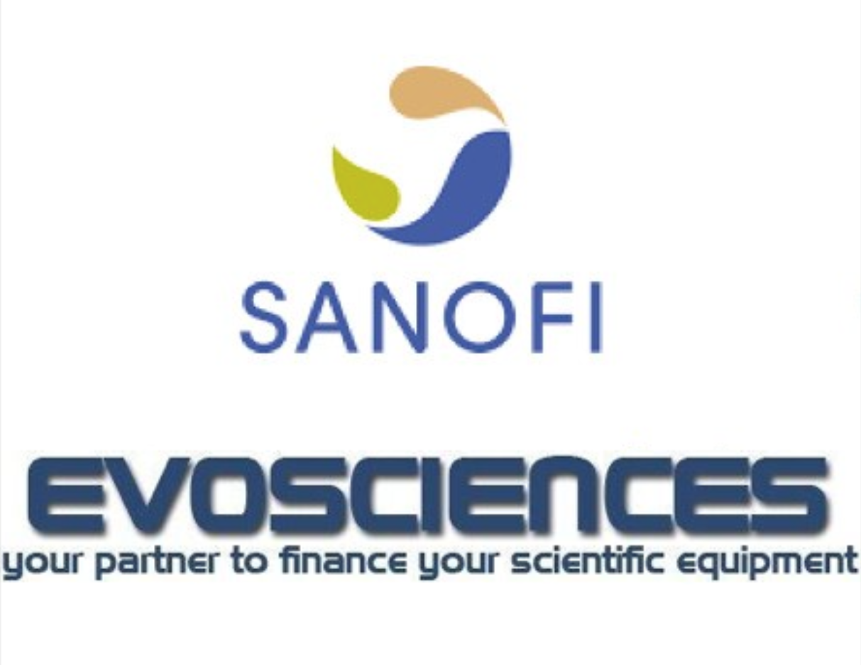 Evosciences, partenaire officiel de Sanofi pour le financement de ses équipements scientifiques.